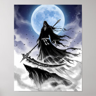 Poster Shinigami Sumi-e Art