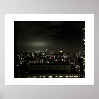 Poster "Shinjiku, Tokyo, Japan by Night." -
