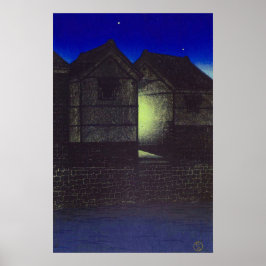 Poster Shinkawa na Night Kawase Hasui