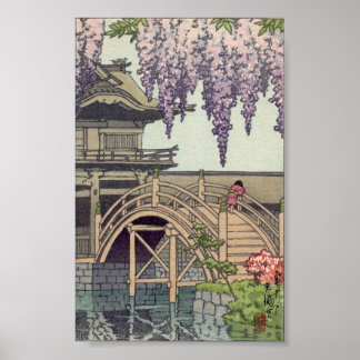 Poster Shinto Architecture, Kameido Bridge Kawase