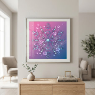 Poster Shiny Elegante Luxurioso Royal Mandala submarino
