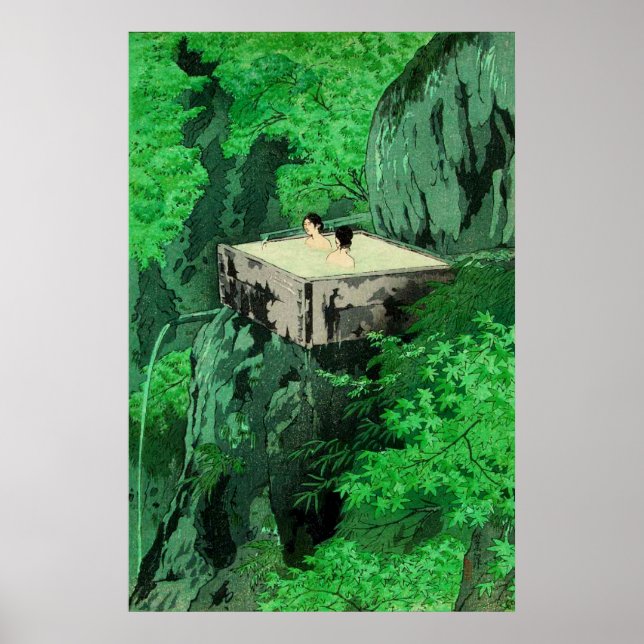 Poster Shirahone HotSpring Shinshu Kasamatsu Shiro 1935 (Frente)