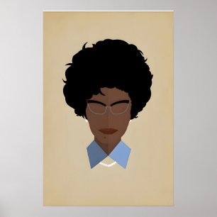 Poster Shirley Chisholm, Ícone das Mulheres Negras que Fa