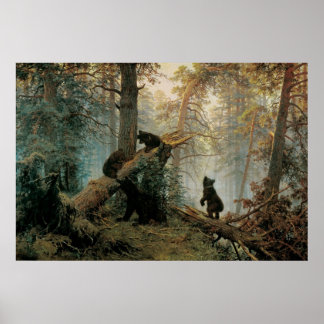 Póster Shishkin, Ivan - Manhã na Floresta dos Pinheiros