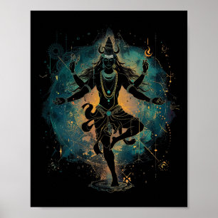 Poster Shiva Deus Hindu Espiritual Dança Tandava Yoga Med