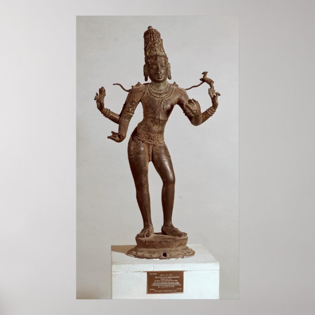 Póster Shiva Vinadhara Dakshina-Murti, dravidian (Frente)