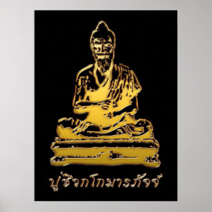 Póster Shivago Komarpaj Buddha da massagem tailandesa