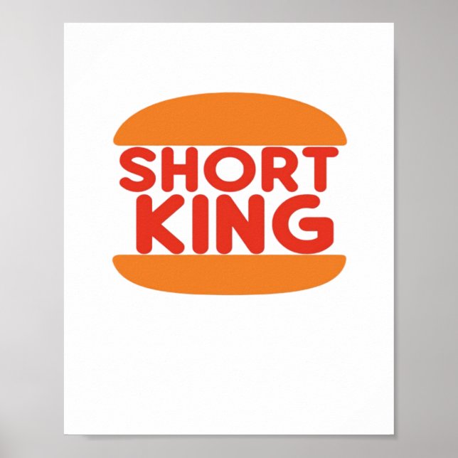 Poster Short King Funny Minimal Design (Frente)