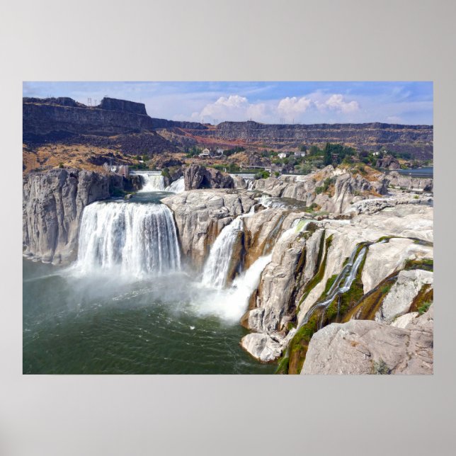 Póster Shoshone Falls no rio Cobra, Idaho (Frente)