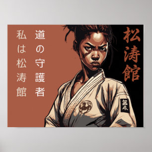 Poster Shotokan: A Linhagem Ininterrupta de Mestre