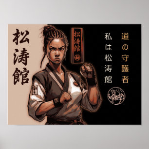 Poster Shotokan: A Linhagem Ininterrupta de Mestre