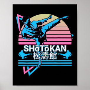 Poster Shotokan Karate Artes Marciais Japonesas Retro 1