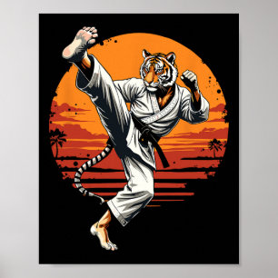 Poster Shotokan Karate Fighter Martial Arts Tiger Funny K