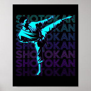 Poster Shotokan Karate - Retro de Artes Marciais Japonesa
