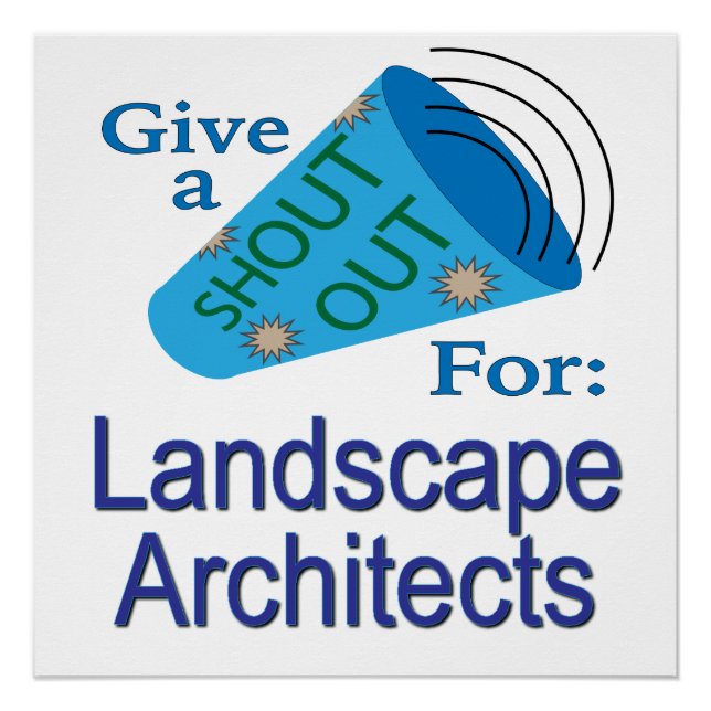Póster Shout Out for Landscape Architects (Frente)