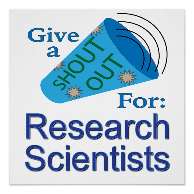 Póster Shout Out for Research Scientists (Frente)