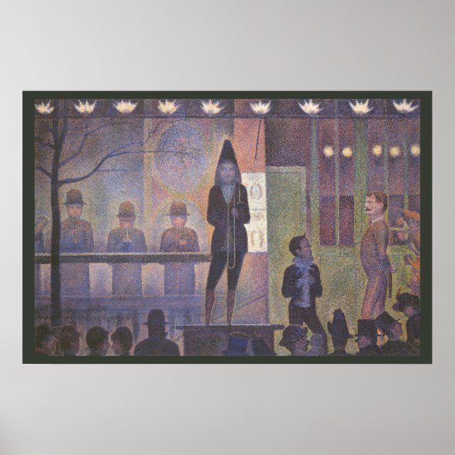 Poster Show de Circo de Georges Seurat, Arte Antiga (Frente)