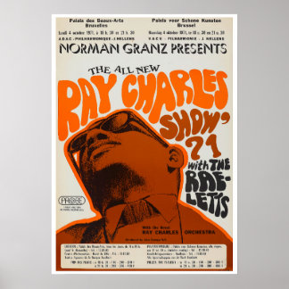 Poster Show do Ray Charles Vintage