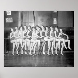 Póster Showgirls, 1925. Foto Antiga