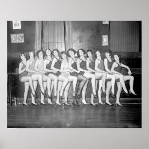 Póster Showgirls, 1925. Foto Antiga
