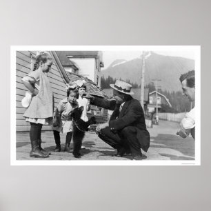Póster Showoff Alaska 1915 de Cub de urso