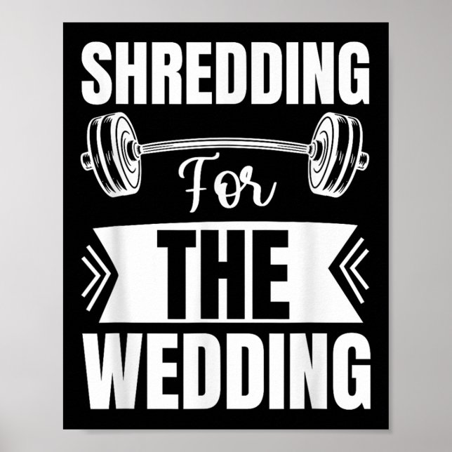 Poster Shredding For The Wedding Bride And Groom Fitness  (Frente)