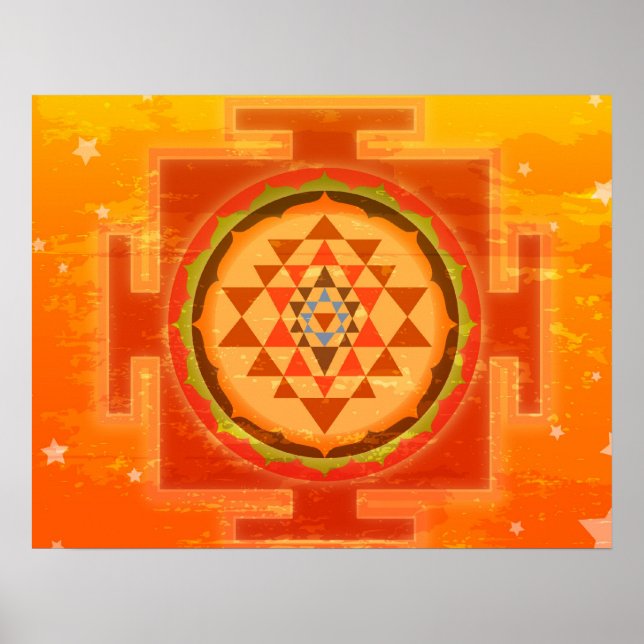 Poster Shree Yantra espiritual (Frente)