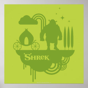 Póster Shrek Fairy Tale Silhouette