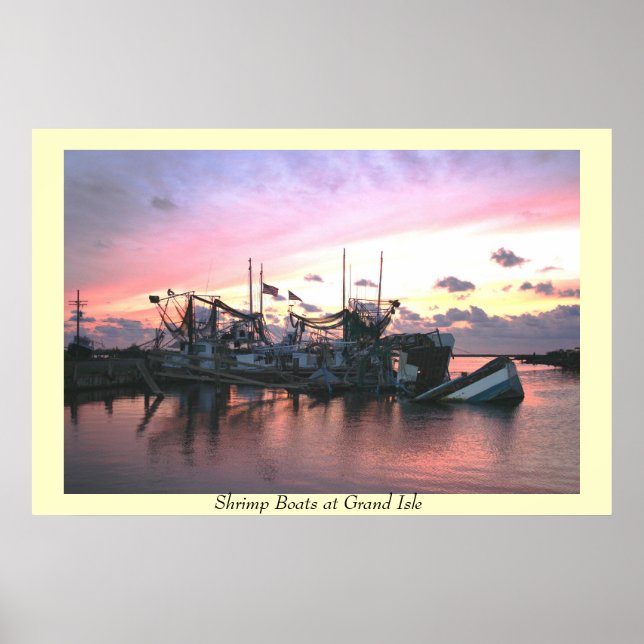 Poster Shrimp Boats Grand Isle (Frente)