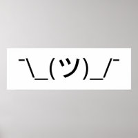 Shrug Emoticon ¯\_(ツ)_/ movimento Japonês Kaomoji