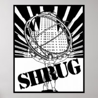 POSTER SHRUG inspirado pelo Atlas Rompente