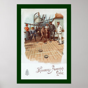 Póster ~Shuffleboard do Graf Waldersee dos SS do ~ de