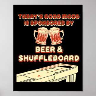 Poster Shuffleboard Player Beer