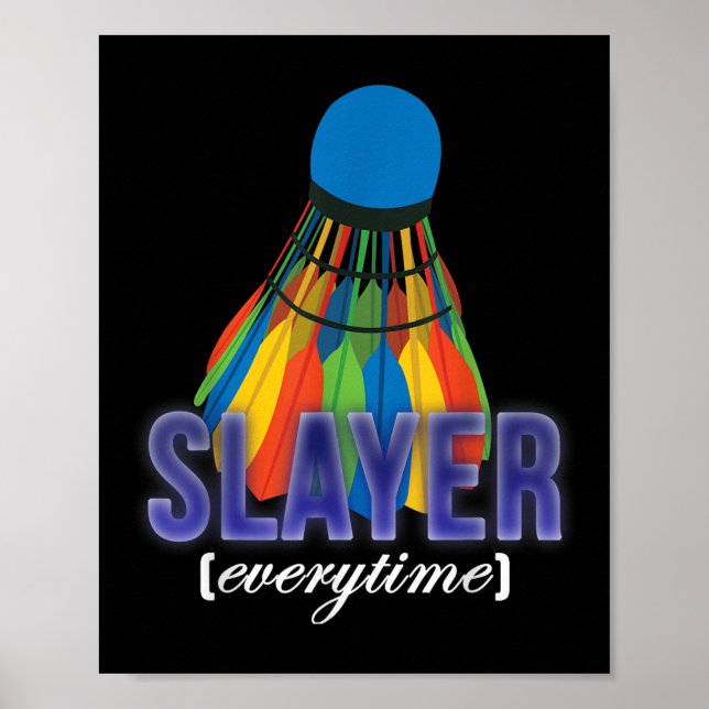 Poster Shuttle Badminton Player Quote  (Frente)