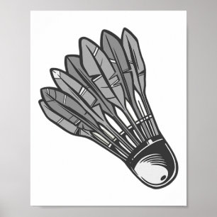 Poster Shuttle Badminton Team Player Treinador 1