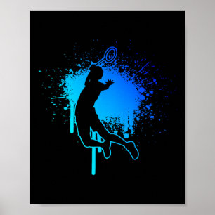 Poster Shuttle Jogador de Badminton do Pinto