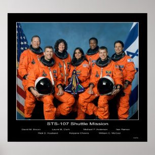 Póster Shuttle-sts107-s-002