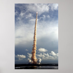 Póster Shuttle STS-106 em voo