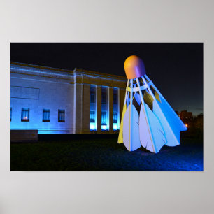 Póster Shuttlecock azul gigante, Kansas City, Missouri