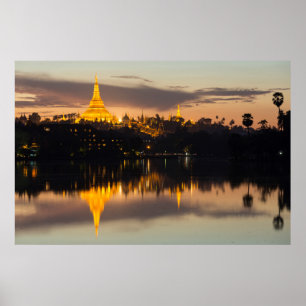 Poster Shwedagon Pagoda, Mianmar, Rangum