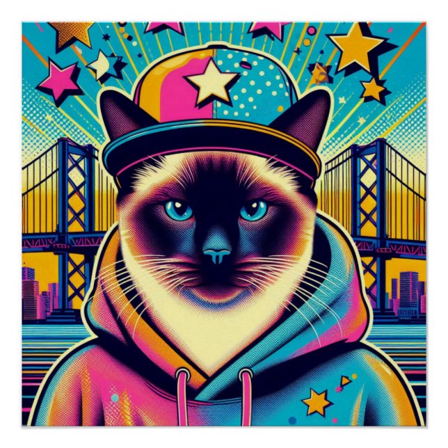 PÓSTER SIAMESE CAT (Frente)