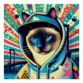 PÓSTER SIAMESE CAT 4