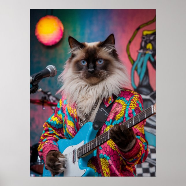 Poster Siamese Cat Rocker (Frente)