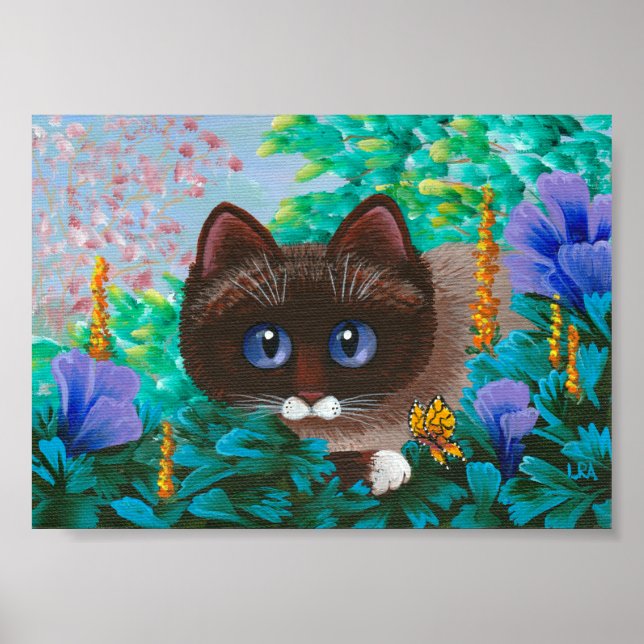 Póster Siamese Ragdoll Burmese Summer Cat (Frente)