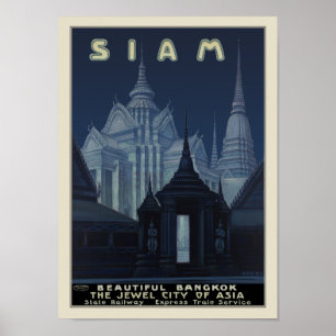 Póster Sião - Banguecoque bonita