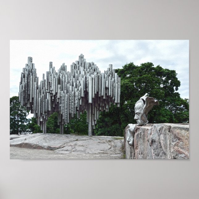 Poster Sibelius Monument, Helsínquia, Finlândia (Frente)