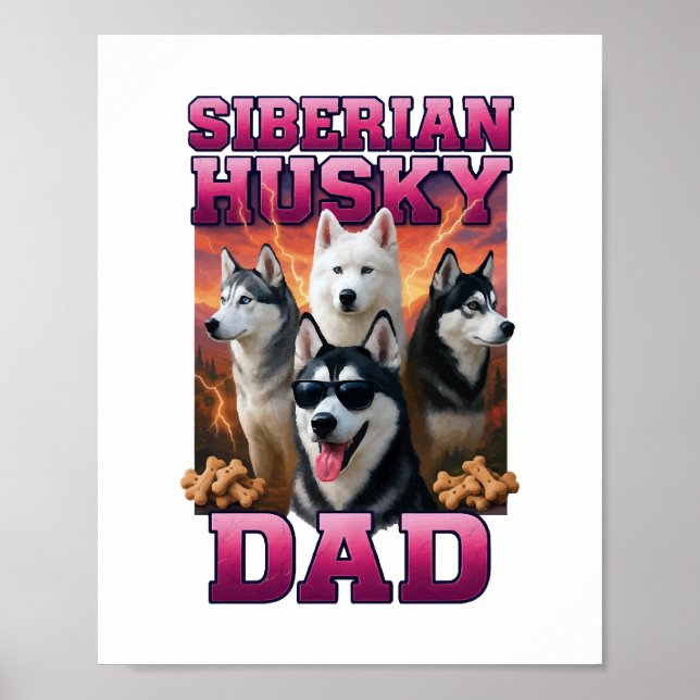 Poster Siberian Husky (Frente)