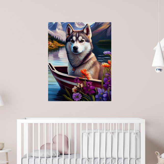 Poster Siberian Husky em um remo: Uma aventura cética (Berçário 2)