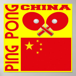 Póster Sibilo Pong de China