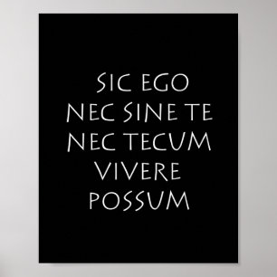 Poster Sic ego nec, o tutum vivere gambá